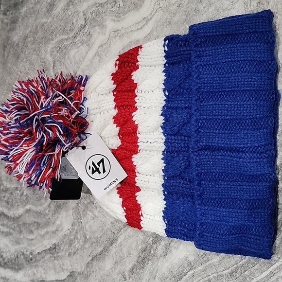 NWT Women's NY Giants Pom Hat - Picture 4 of 5